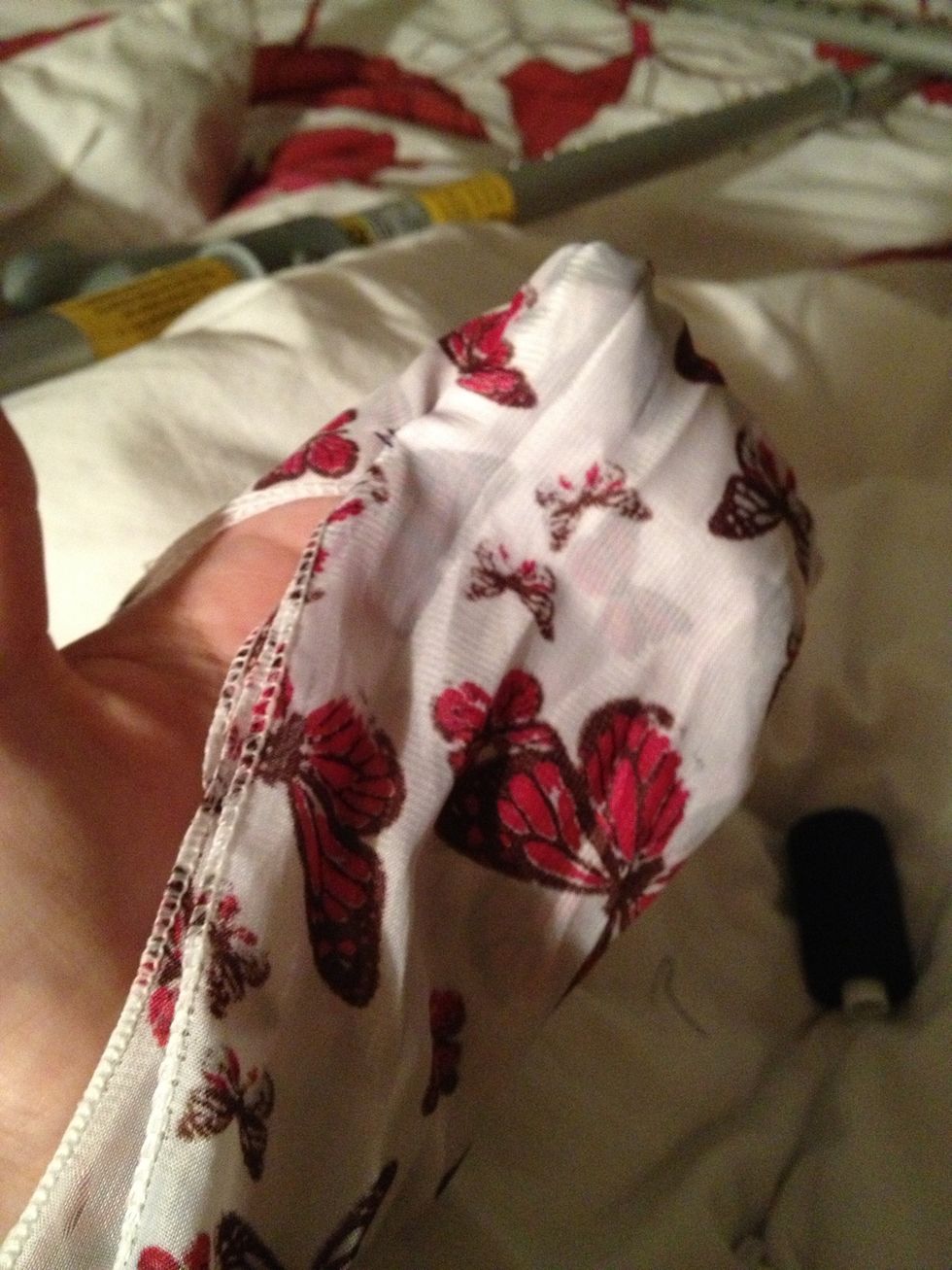 Turn inside out so the stitches are on the inside...,,
