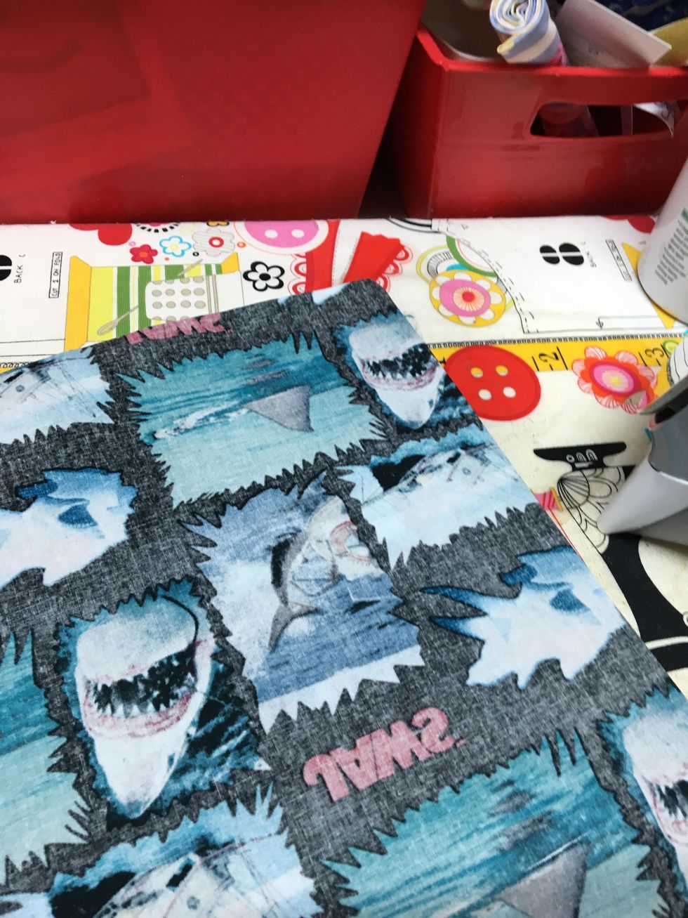 Turn it inside out. Now your right sides are together. Press your seams you just sewed. You can't see them, they are on the inside.