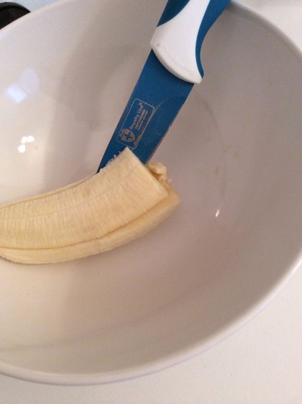 Turn it over and cut it lengthwise again.