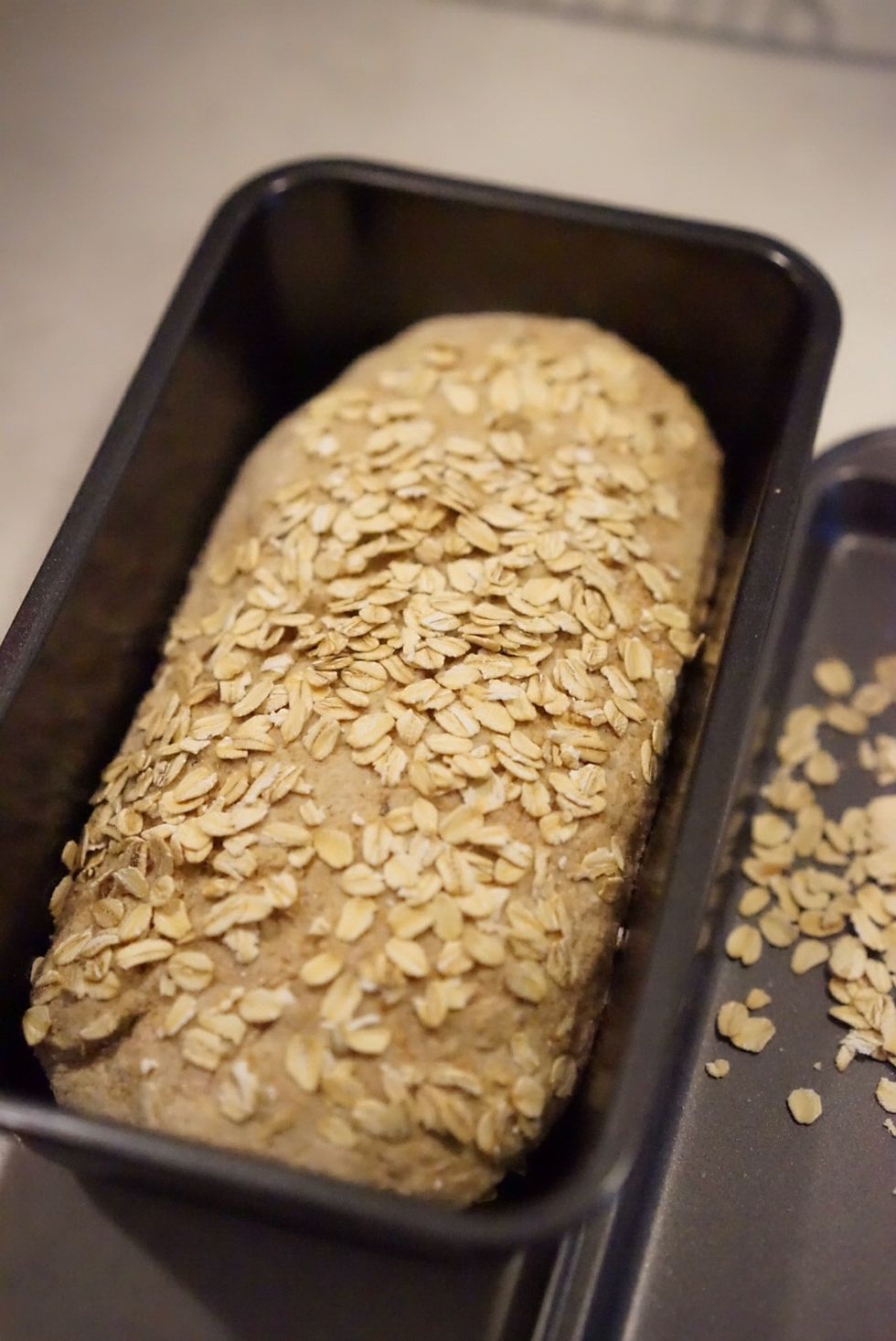 Turn it over and put it into the baking pan.