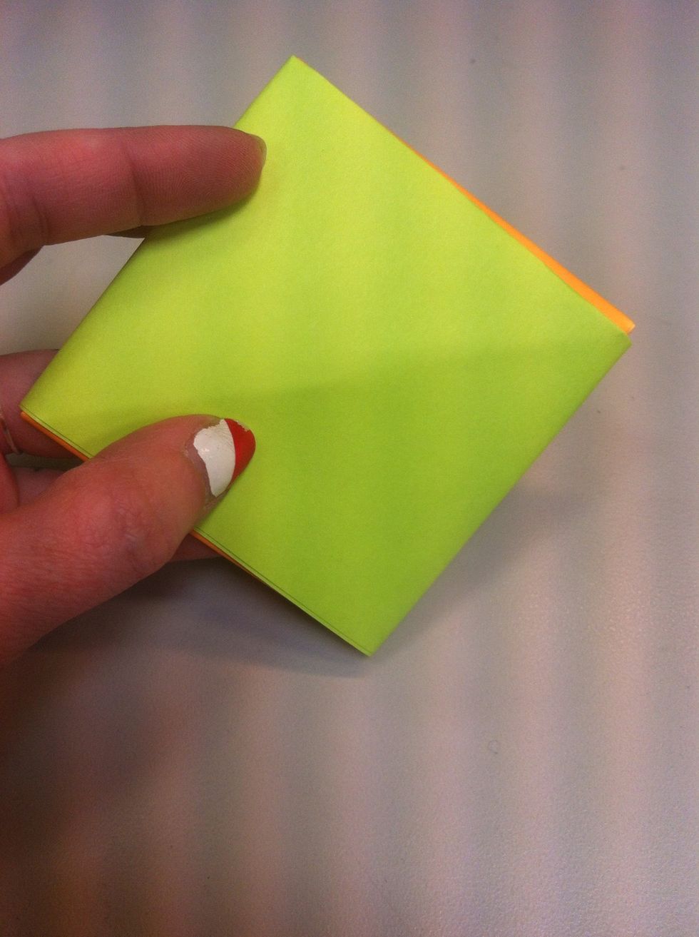 Turn it over & fold it in half. It's thick, so just do your best.