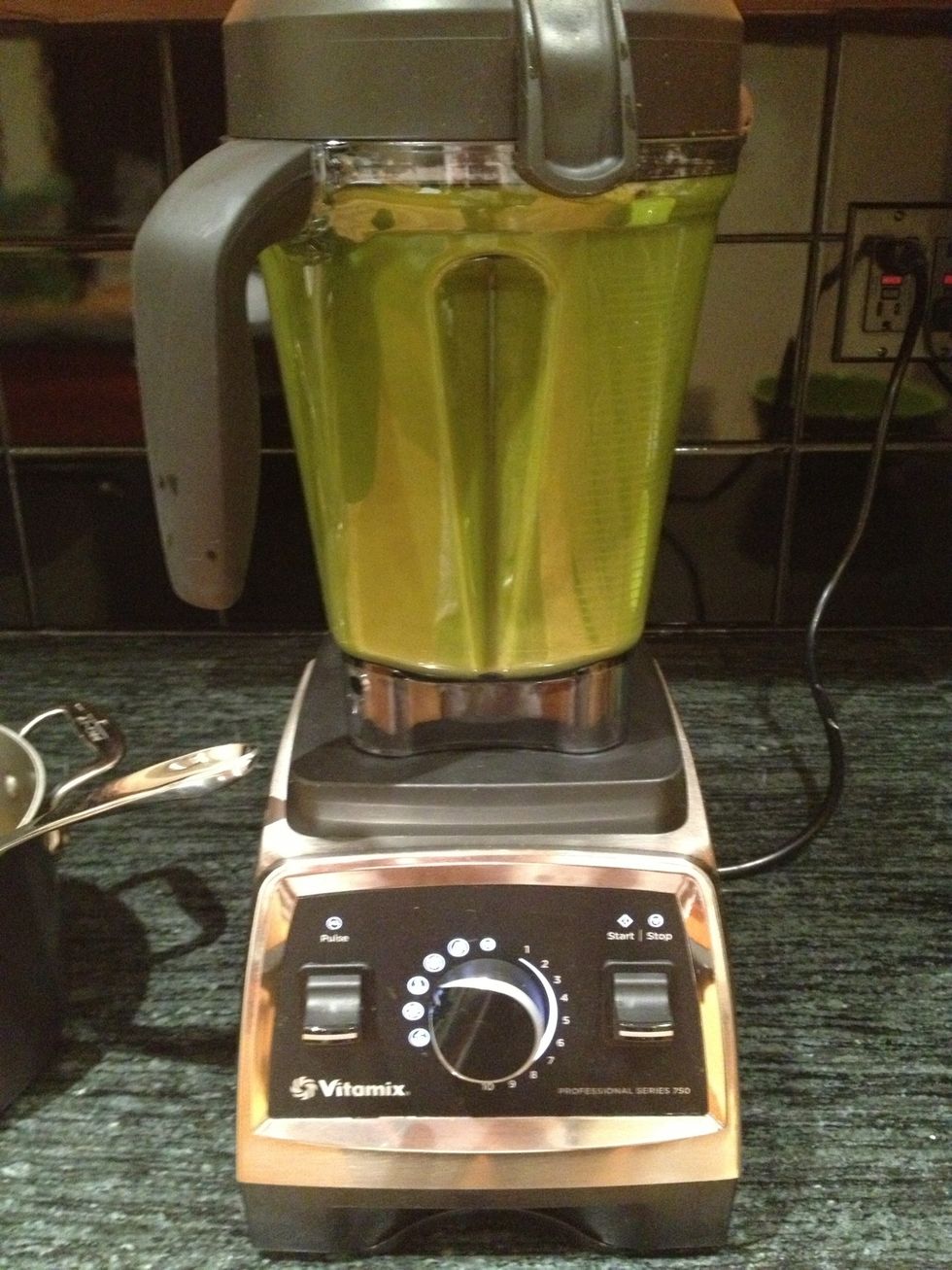 Turn machine on and slowly increase speed to Variable 10, then to High. Blend for 45 seconds until smooth.