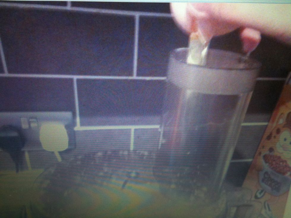 Turn mixer on high , then gradually add the egg and beat until well mixed.