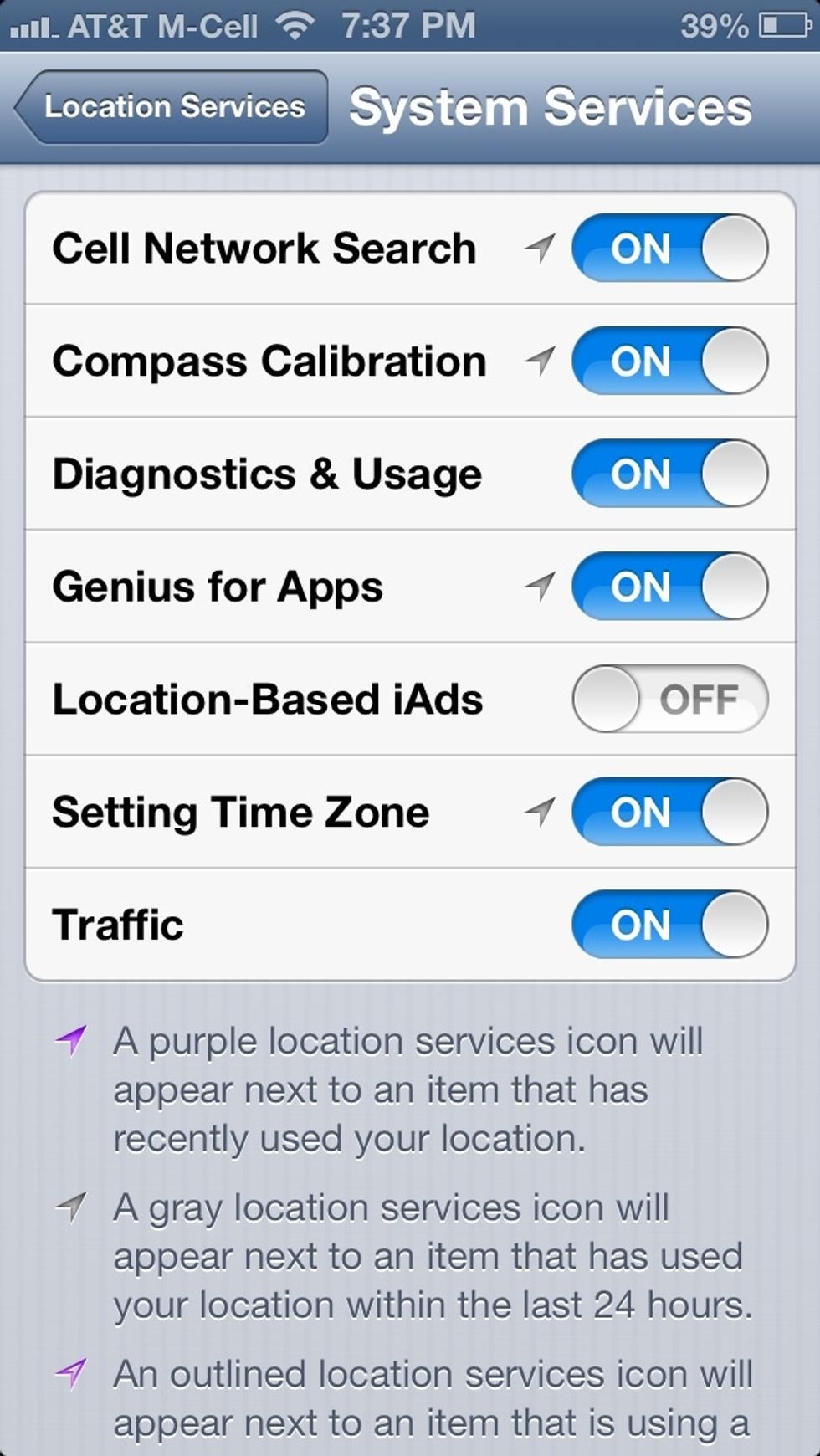 Turn of Location-Based iAds