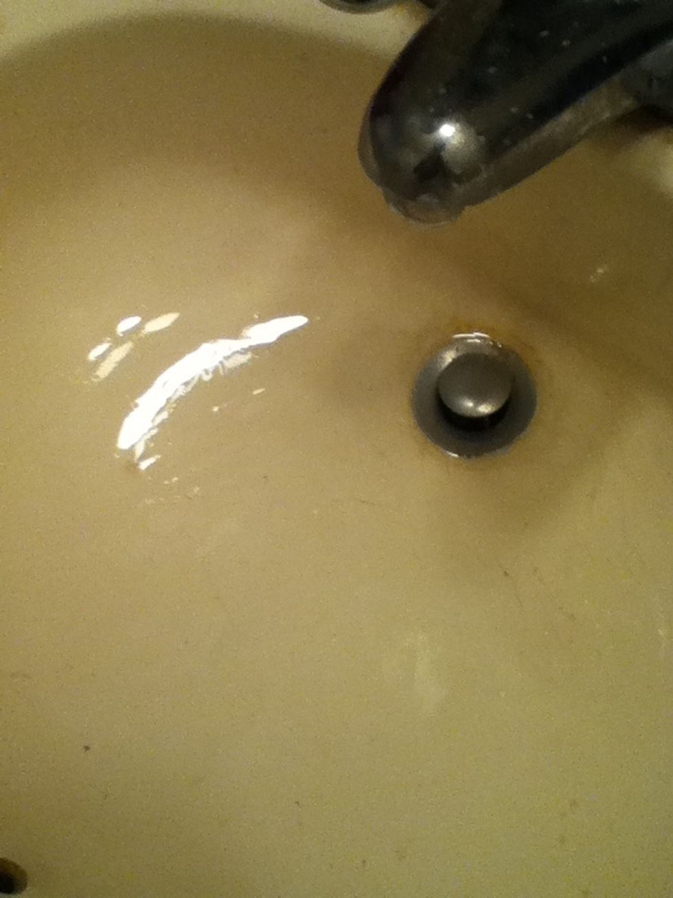 Turn off faucet.