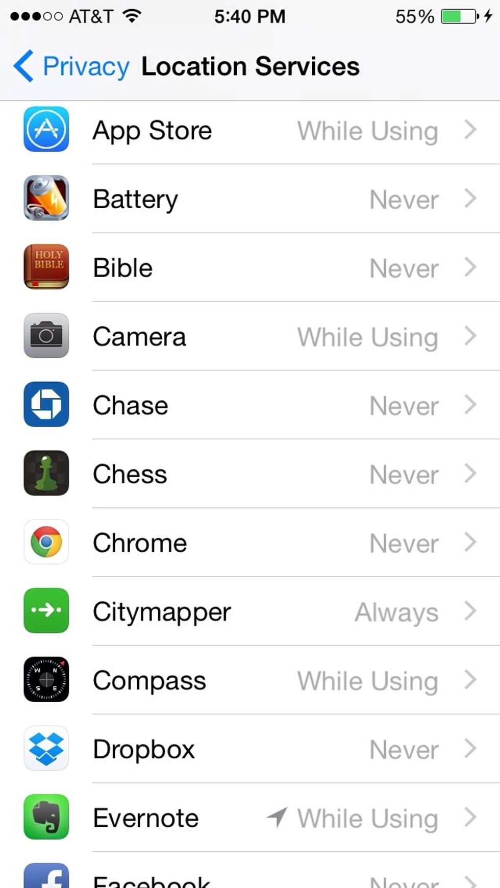 Turn Off Location Services