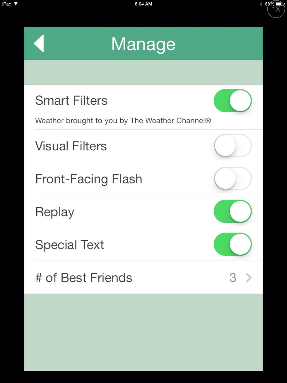 Turn on smart filters, replay, and special txt.