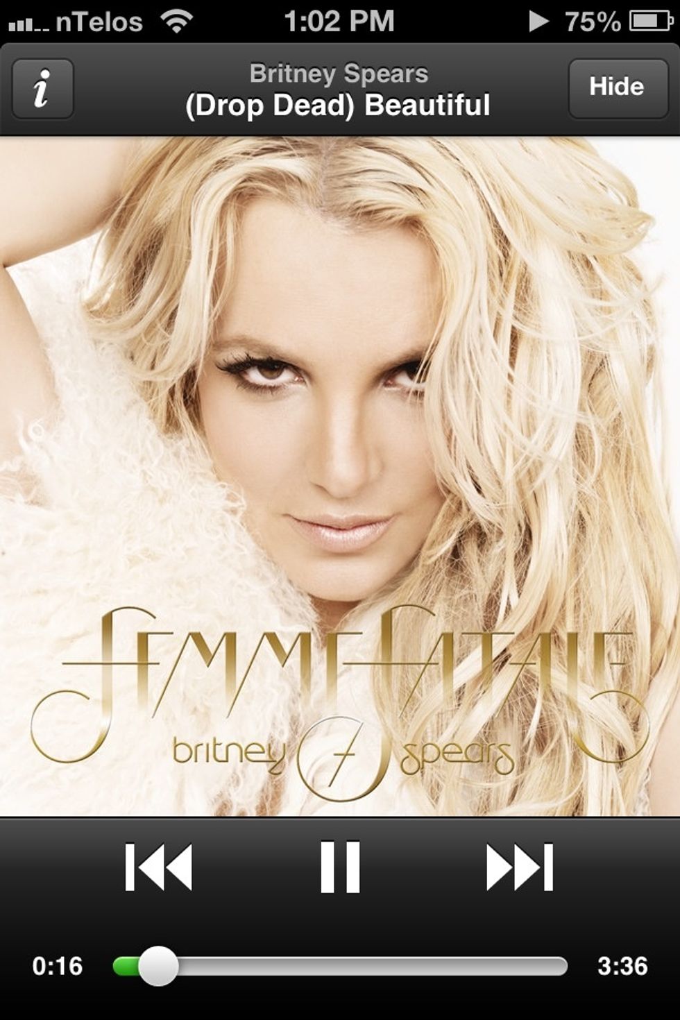 Turn on some music that makes you feel good about yourself ! ( my song is drop dead beautiful by Brittany Spears ) .