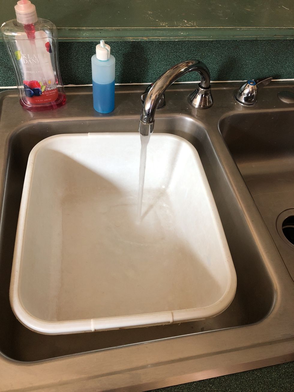 Turn on the hot water