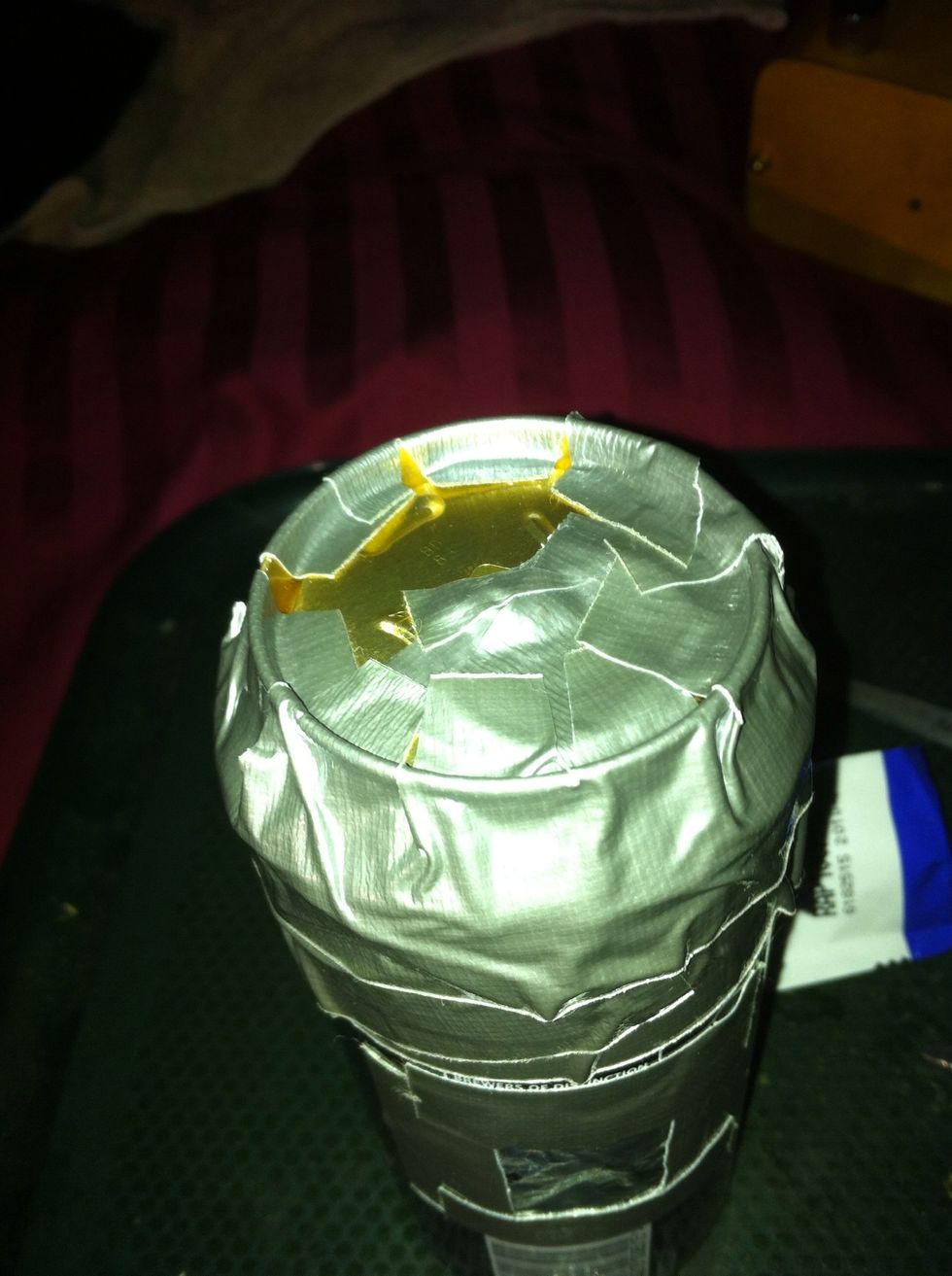 Turn on the lights and seal more. Cant have too much tape. It's going outside!!