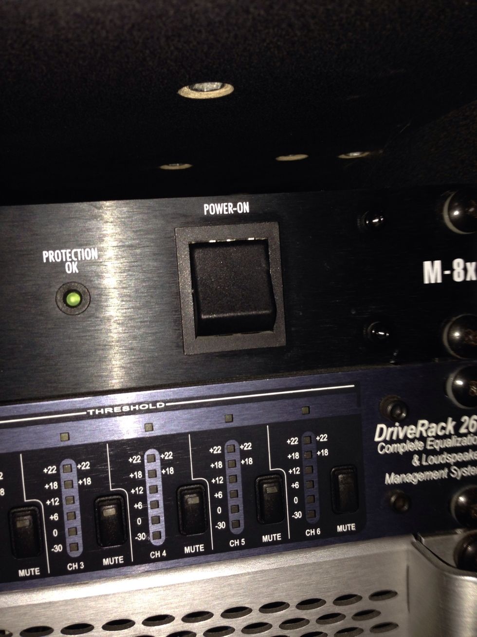 Turn on the sound board.