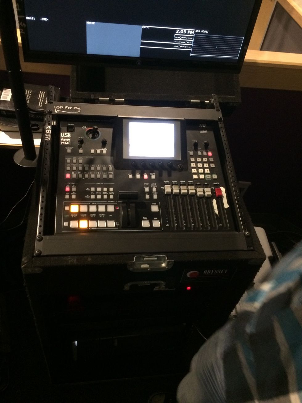 Turn on the switchboard by pressing the power button on the top left corner of the console by holding it for ~3 seconds. This switchboard works in tandem with the Encoder.