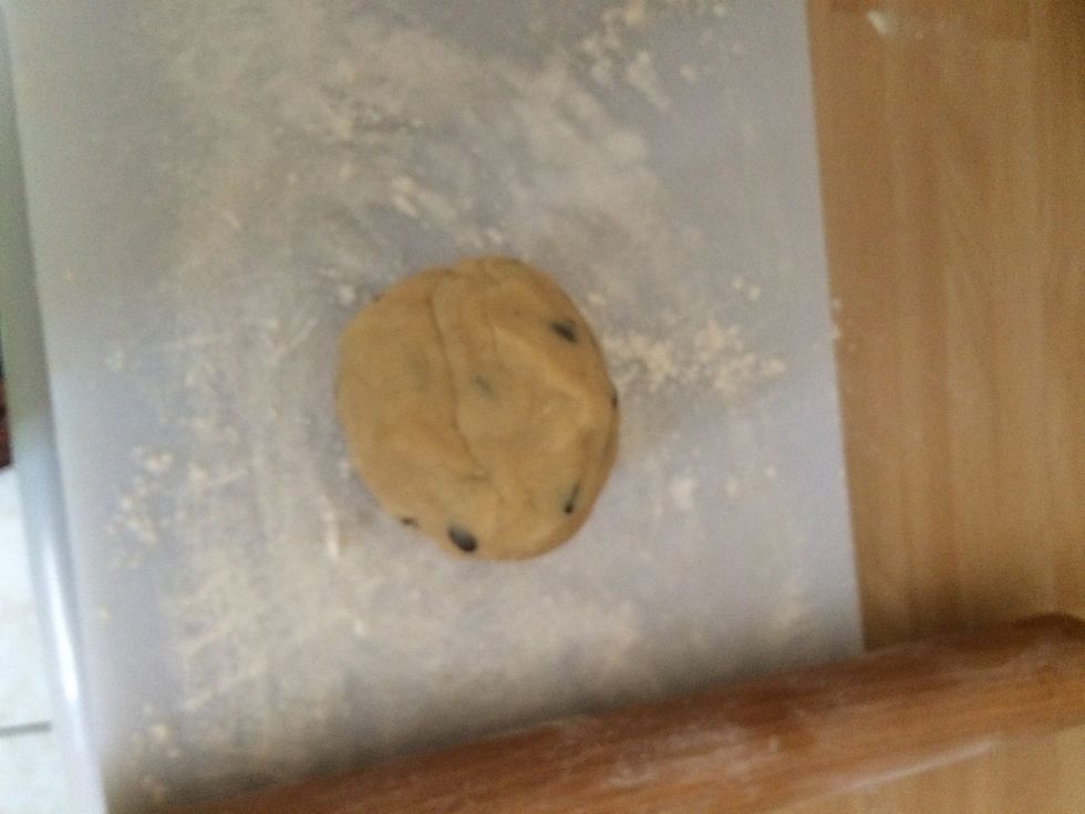 Turn onto a lightly floured surface (I used a chopping board) and knead gently until smooth