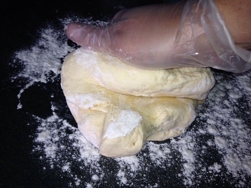 Turn out onto a floured bench and knead for 30 seconds.