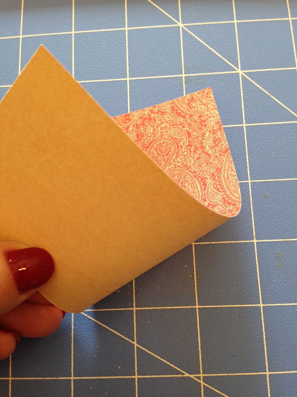Turn over the leftover orange paper,
