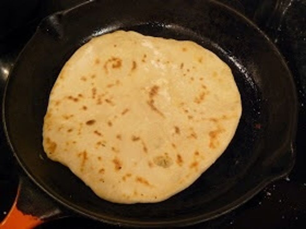 Turn over when brown and delicious!