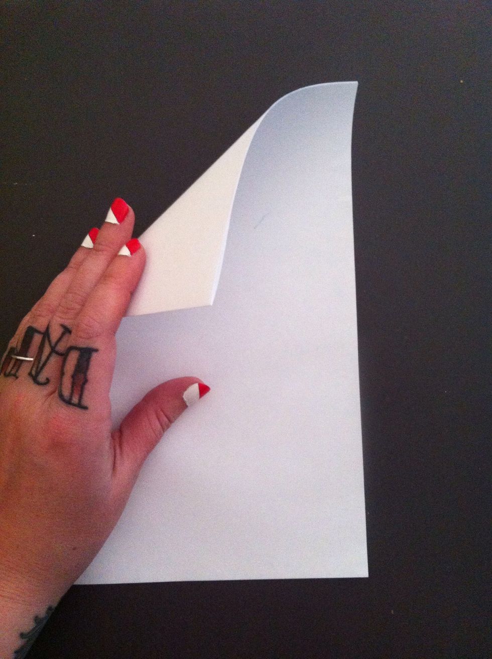 Turn paper sideways & fold the corner to edge...note the folded edge is on left.