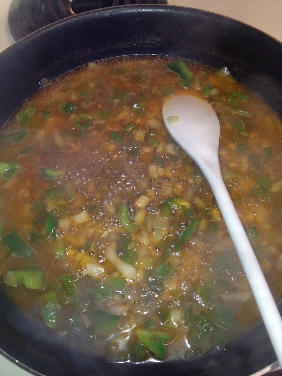 Turn stove down to medium heat,  add garlic salt (to taste)