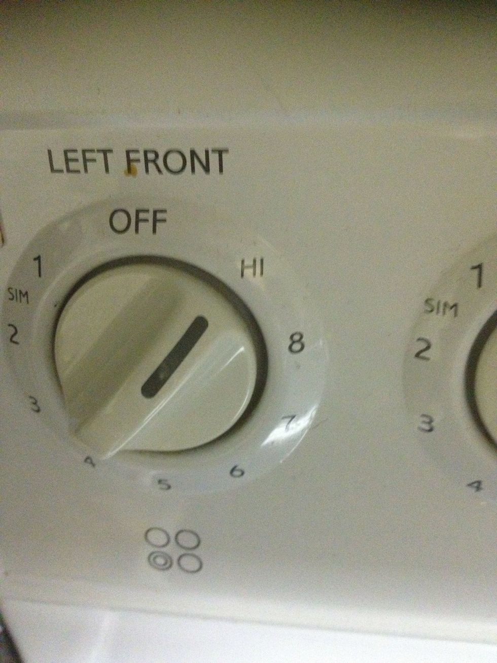 Turn stove eye to high.