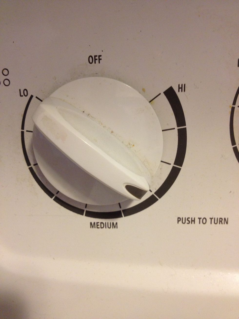 Turn stove to medium to high heat