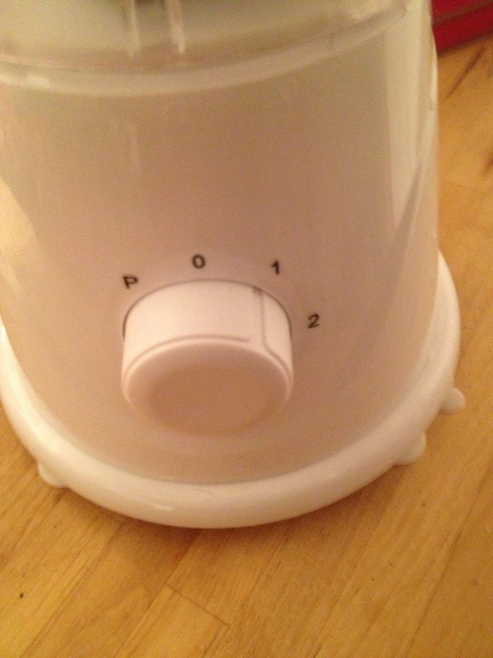 Turn the blender on ......