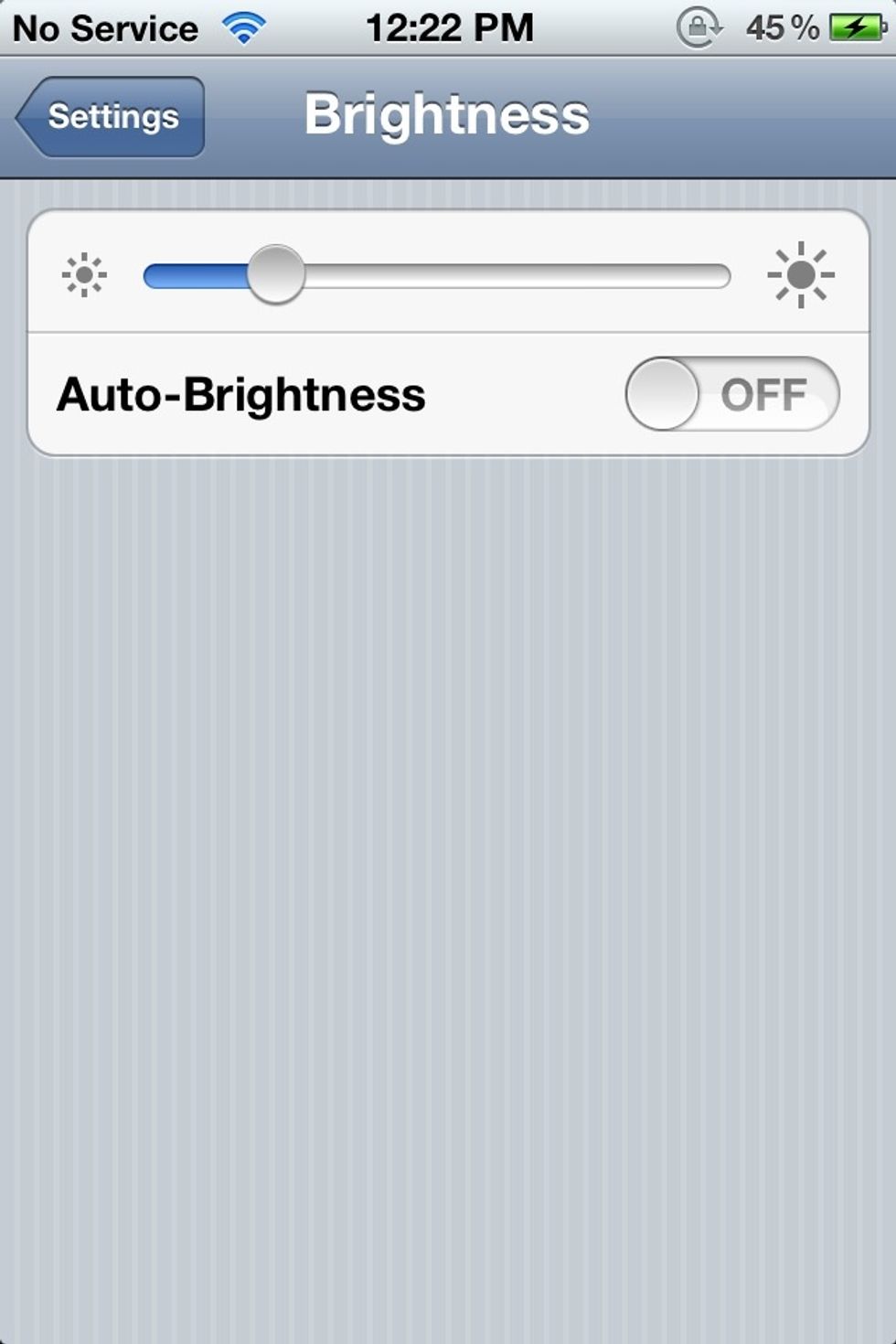 Turn the brightness down...(settings>brightness)