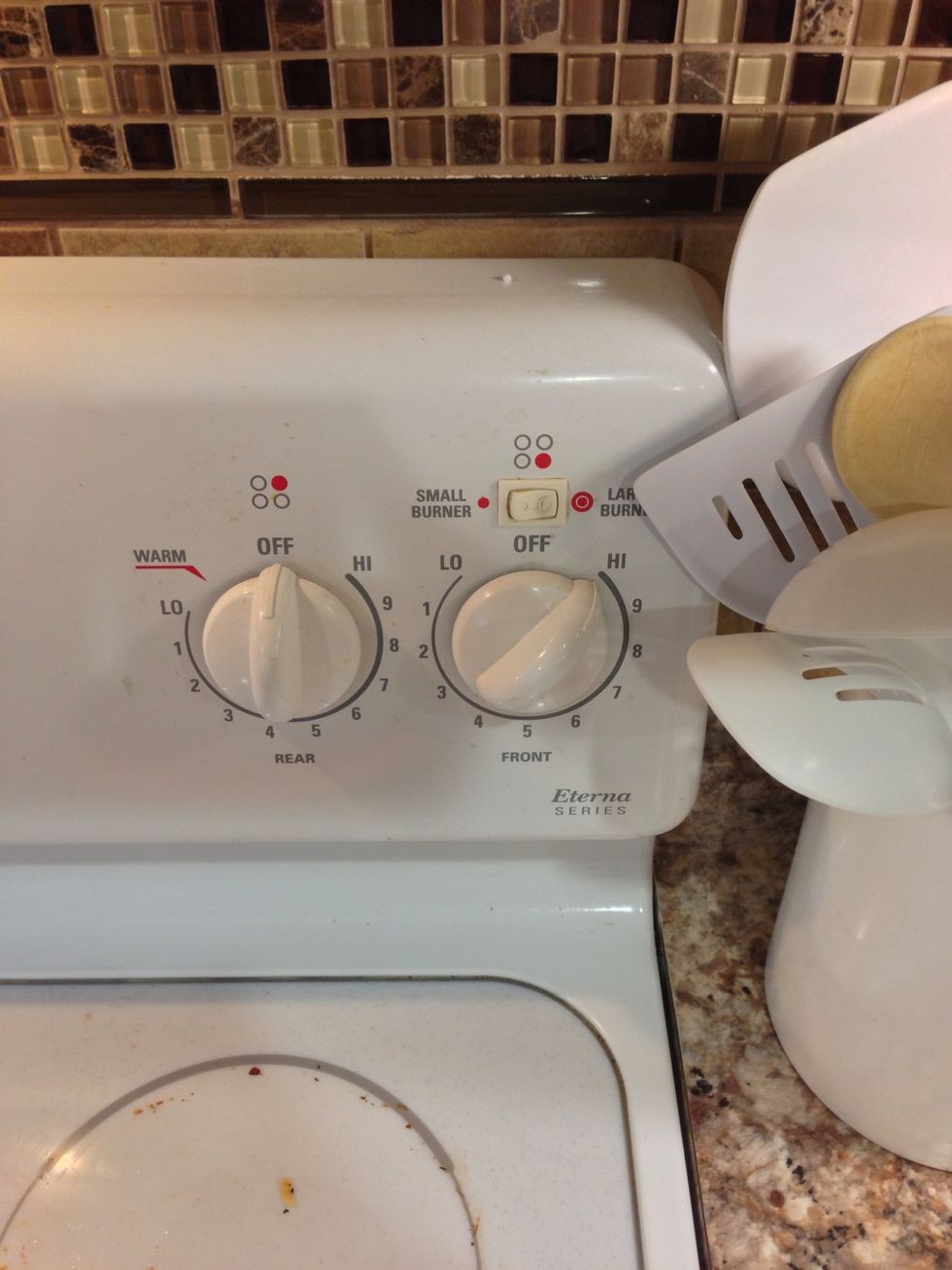 Turn the burner on high