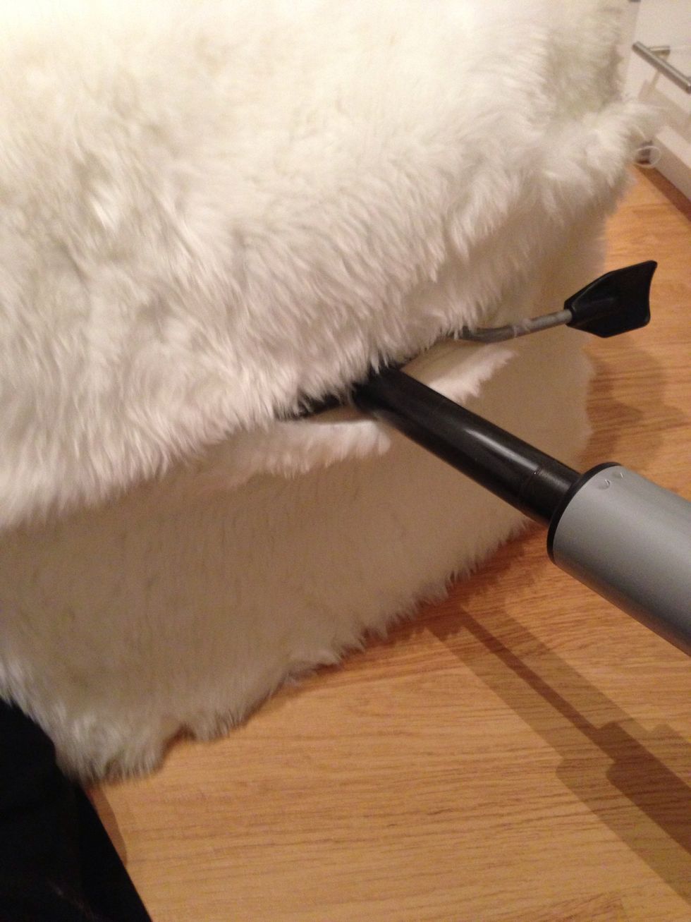 Turn the chair on its side.