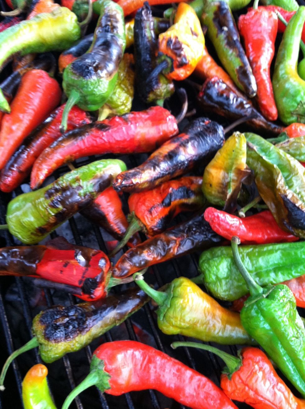 Turn the chiles frequently. This ensures an even roast. Burned chile is bad chile, regardless of the color.