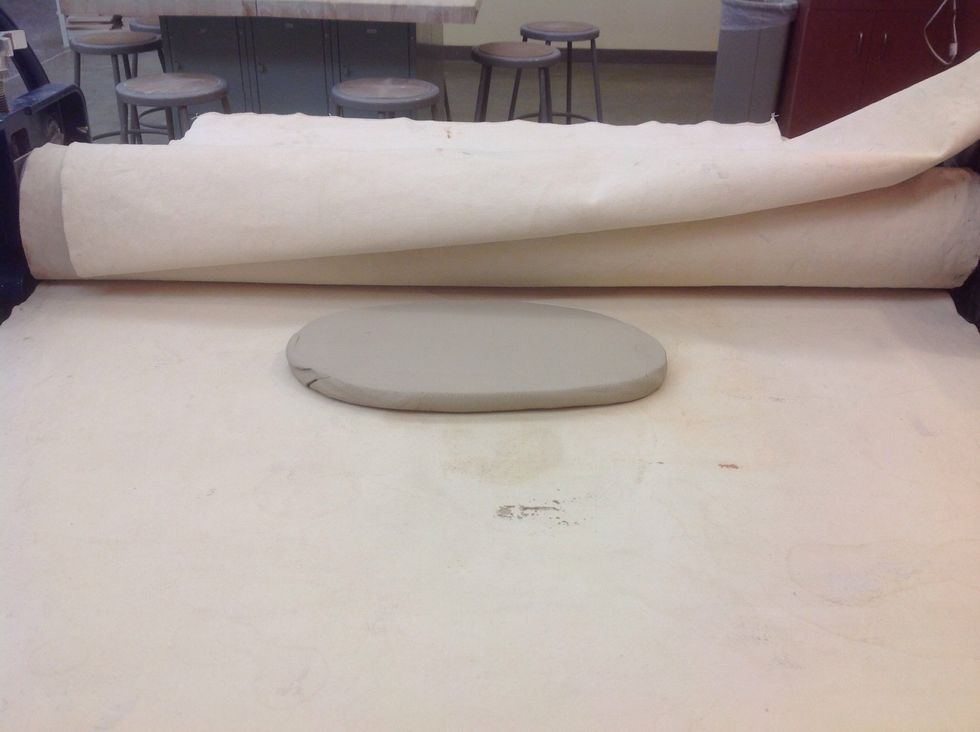 Turn the clay so the long edge is against the roller.