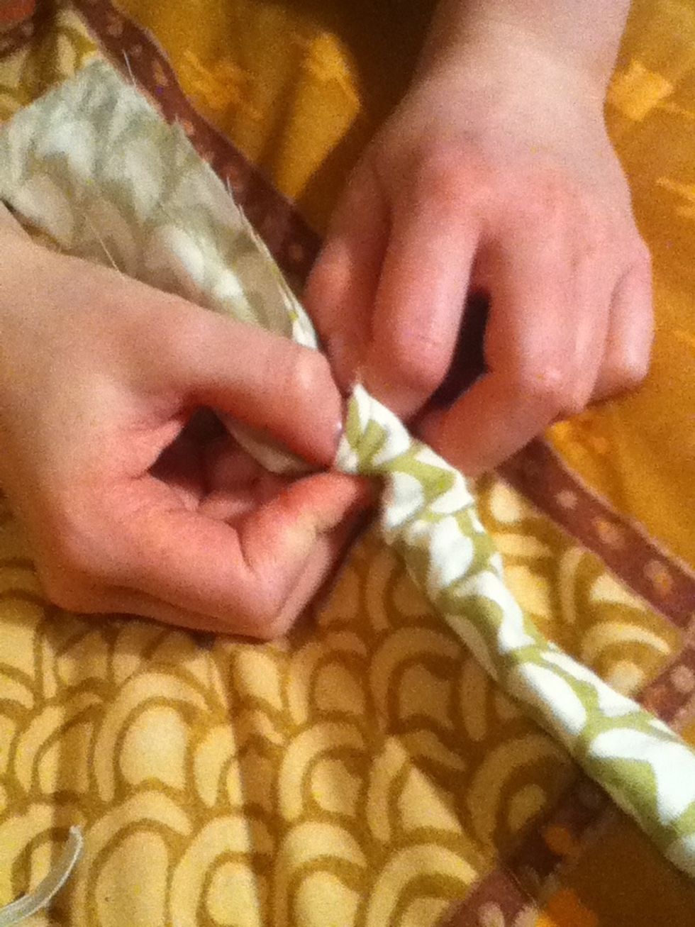 Turn the fabric inside out to see the right side!