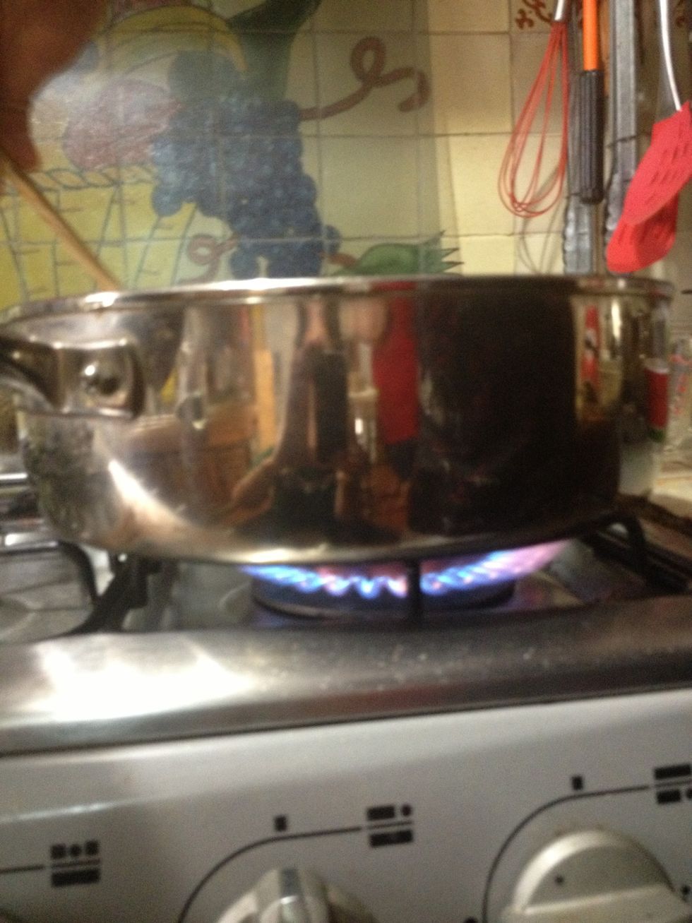 Turn the fire to a max.