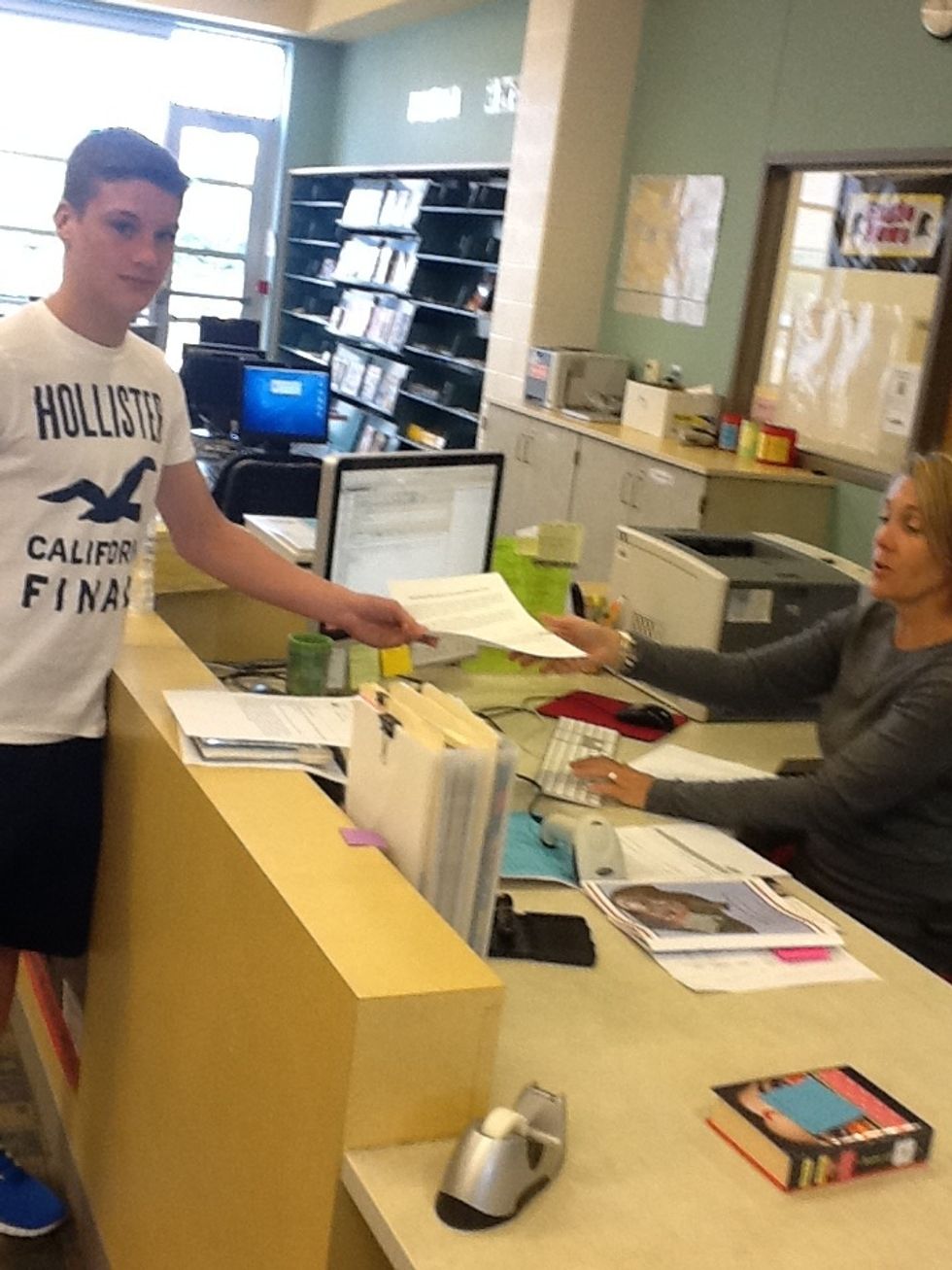Turn the form back in to the librarian.