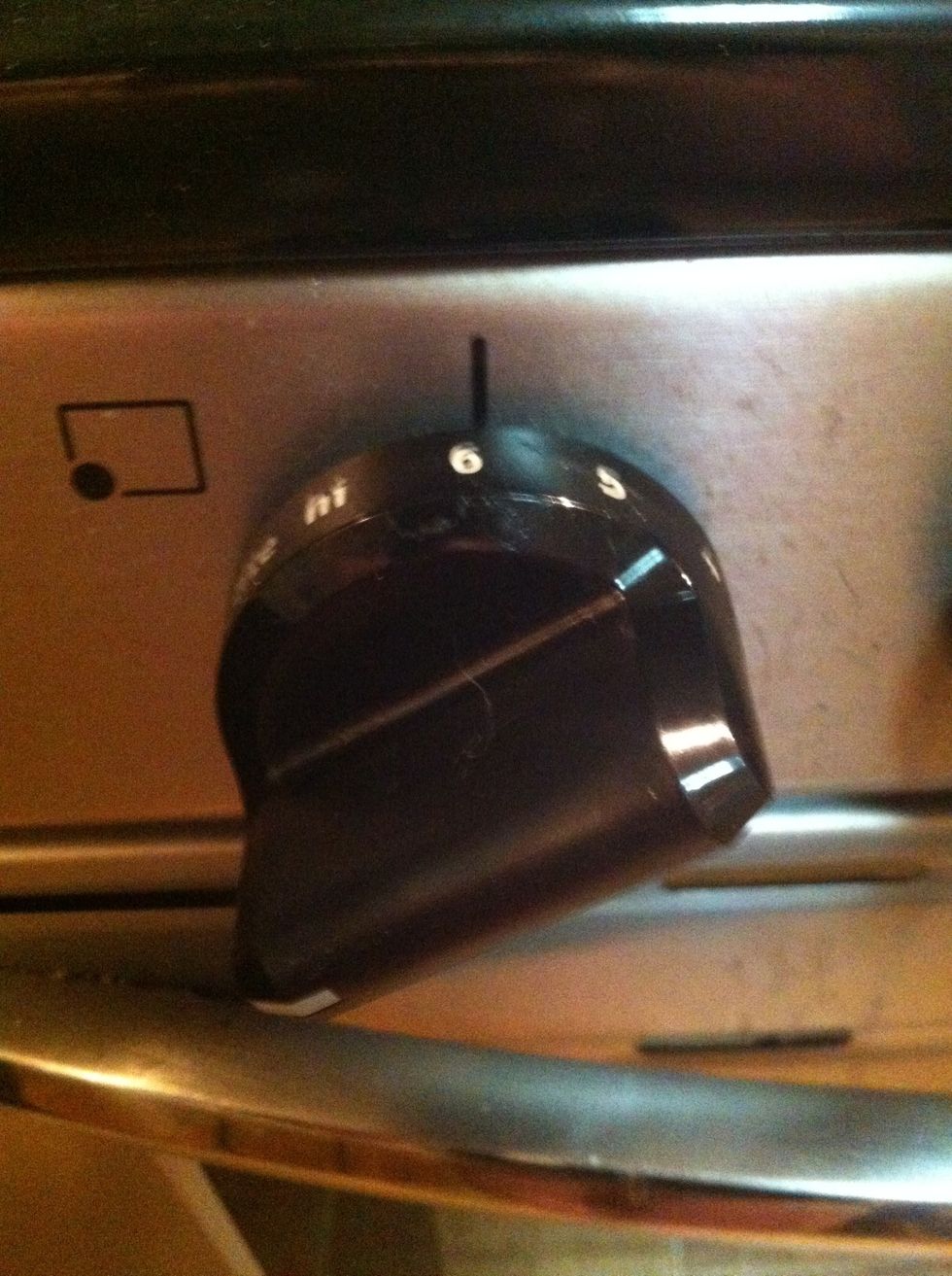 Turn the heat up almost all the way