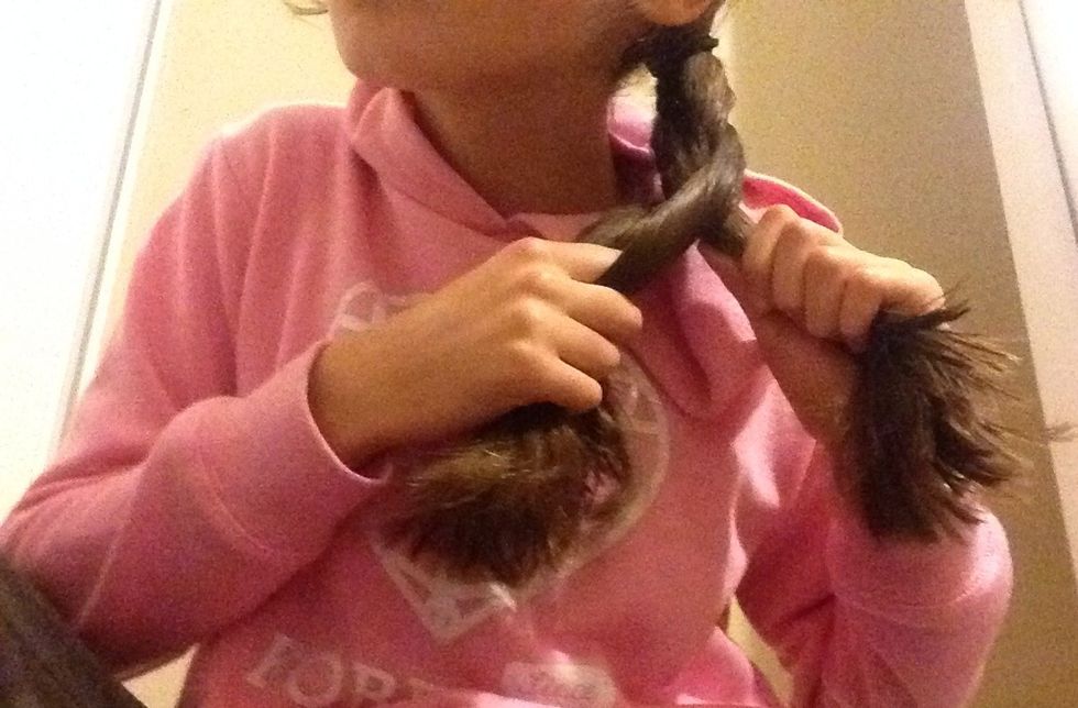 Turn the left piece over to the left.