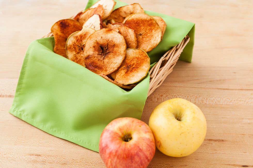 Turn the oven off and let the apples cool inside for an additional hour. This will help them get crunchy. For larger slices, you may need to cook longer for more crunch.