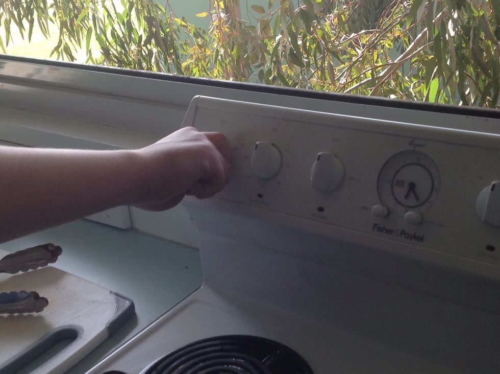 Turn the oven off.