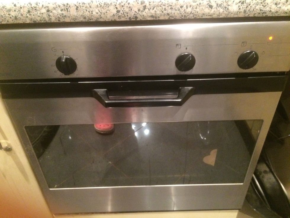 Turn the oven onto 200c