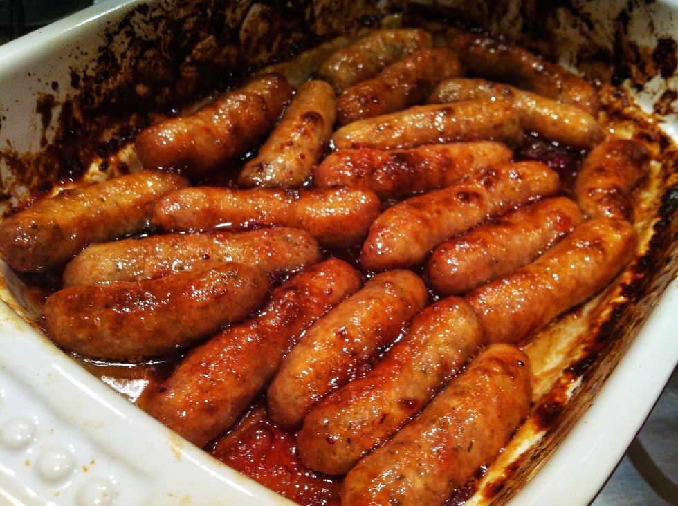 Turn the Sausages and mix well occasionally while cooking..
