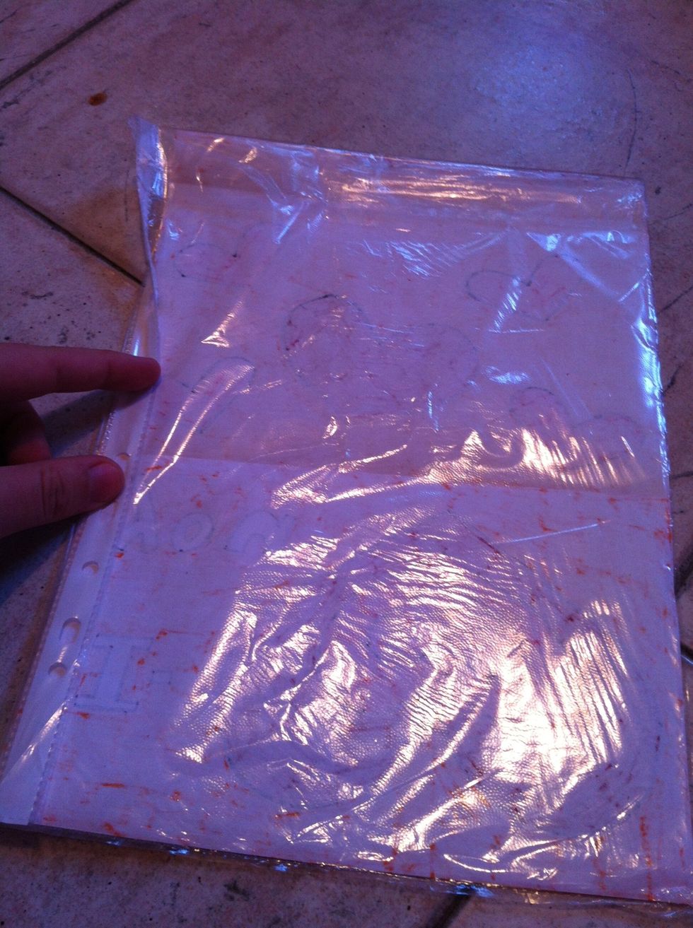 Turn the sleeve around, and stick the sides of the sleeve using the Sellotape.