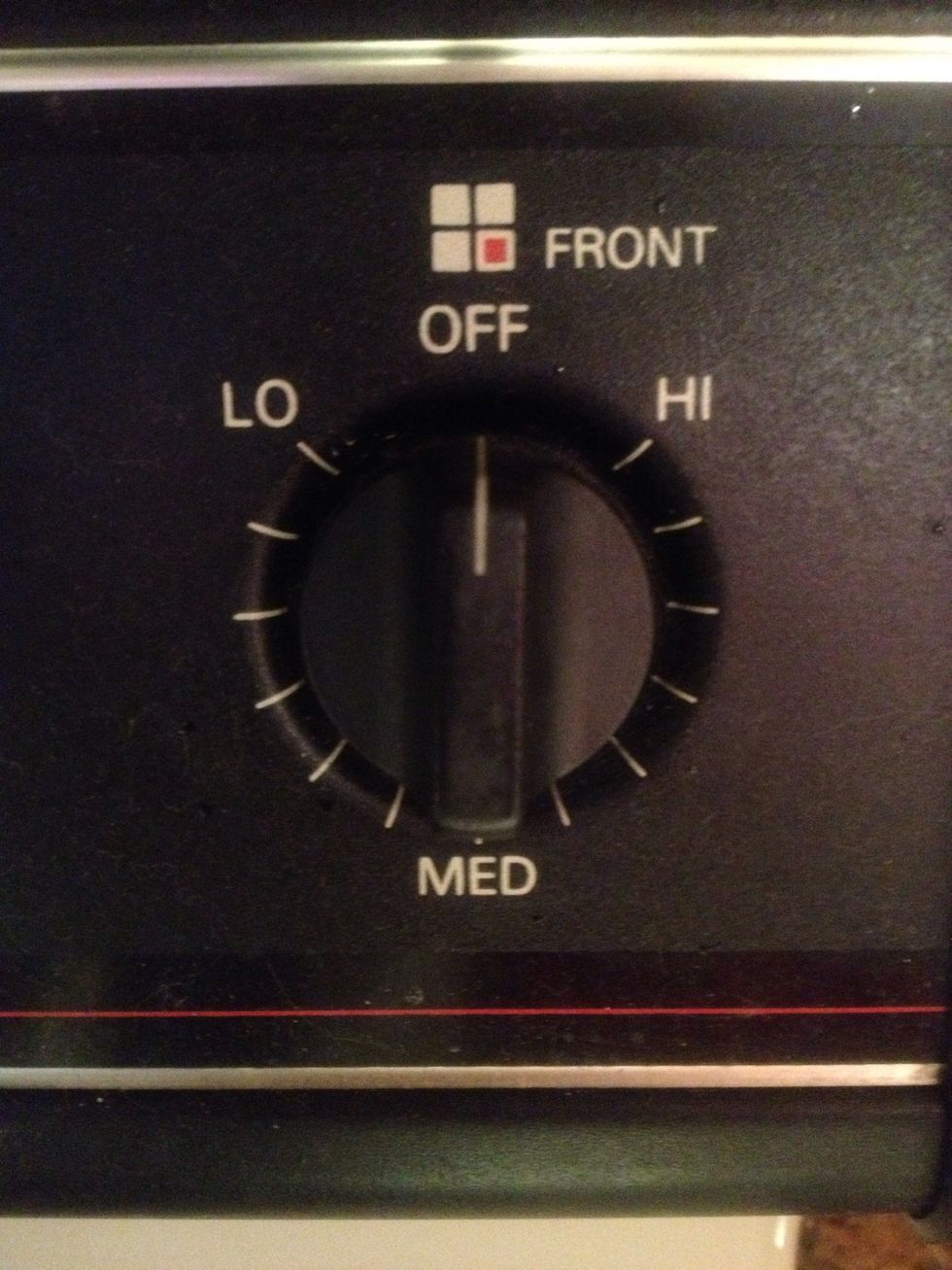 Turn the stove off and let the dough ball sit for a few minutes.