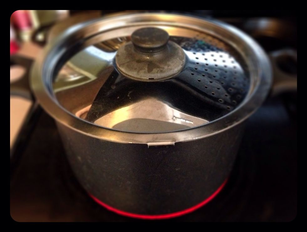 Turn the stove to med/high and cover