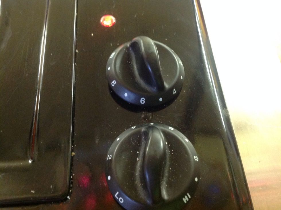 Turn the stove top burner on to medium heat.