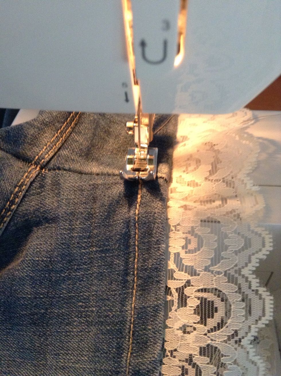 Turn them over and sew above previous sewn