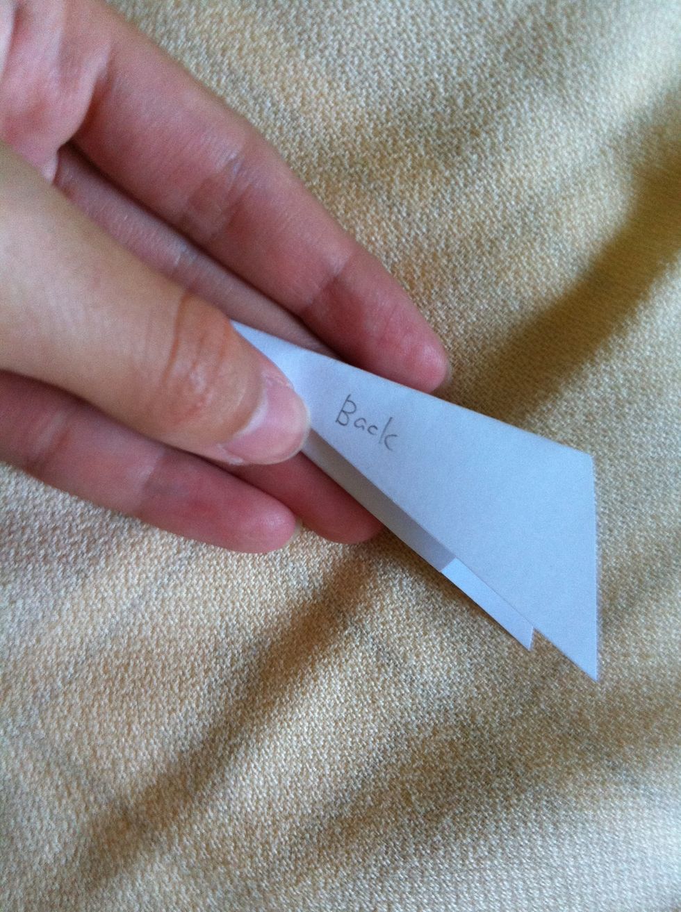 Turn to the back, it doesn't matter if the end is a little short or long (just cut the extra off)