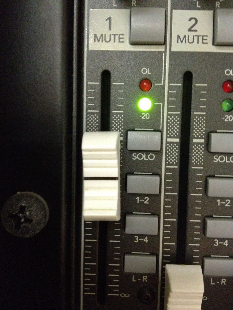Turn up the fader. Make sure that the MUTE button isn't pressed in. Make sure that the L-R button is pressed in. You will get a green light when you play if it's red the iPod volume is too loud.
