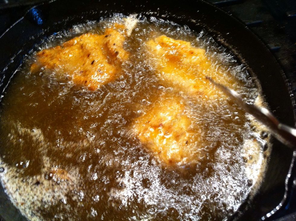 Turn when golden brown.