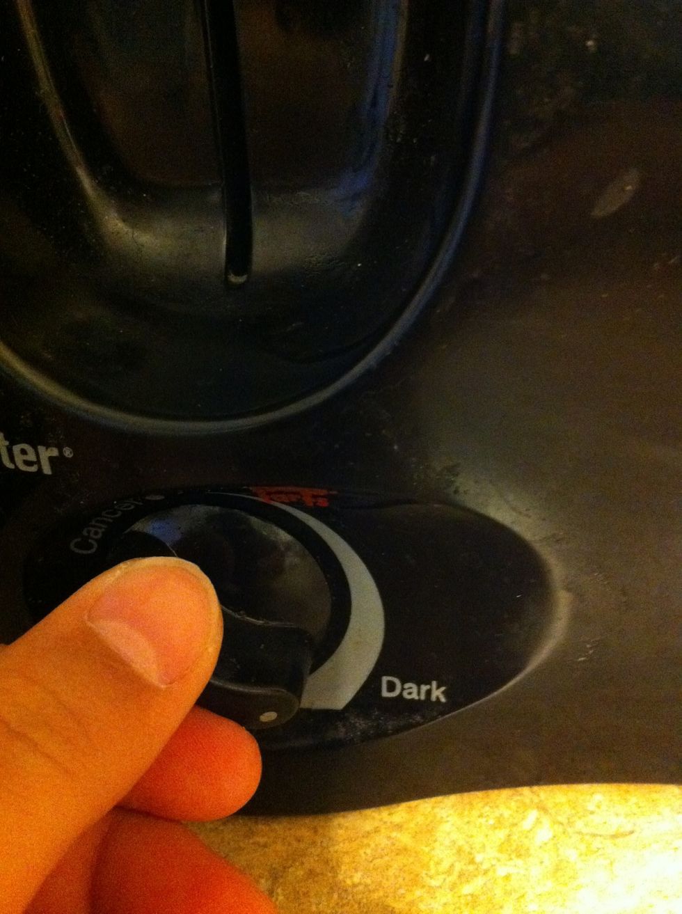 Turn Your Setting To How You Want It. I Put it On Dark Because It Needs To warm Up So It Doesn't Burn The Waffles The First Time!