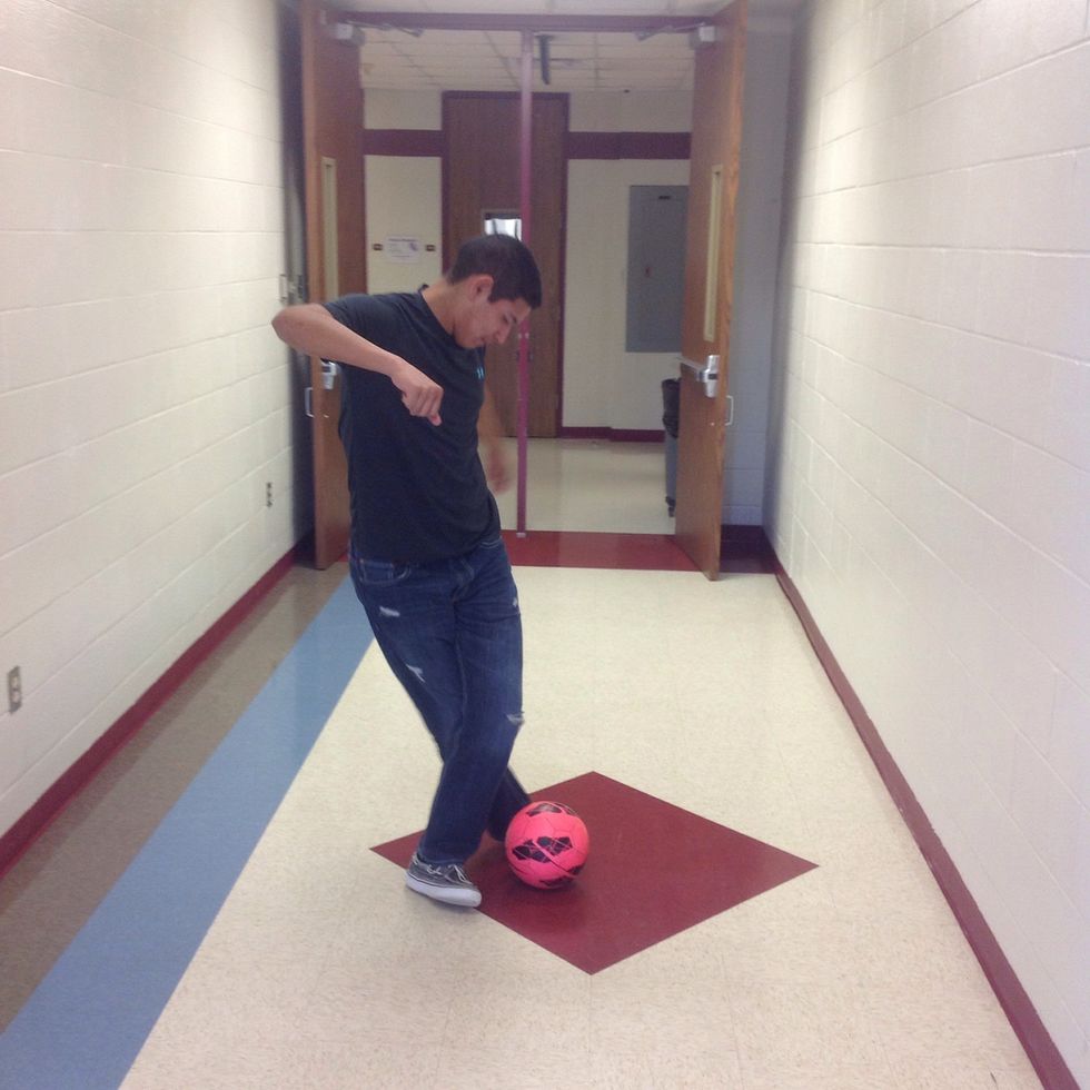 Turn your shoulders to face the target as you follow through