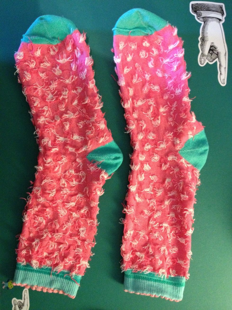 Turn your socks inside out